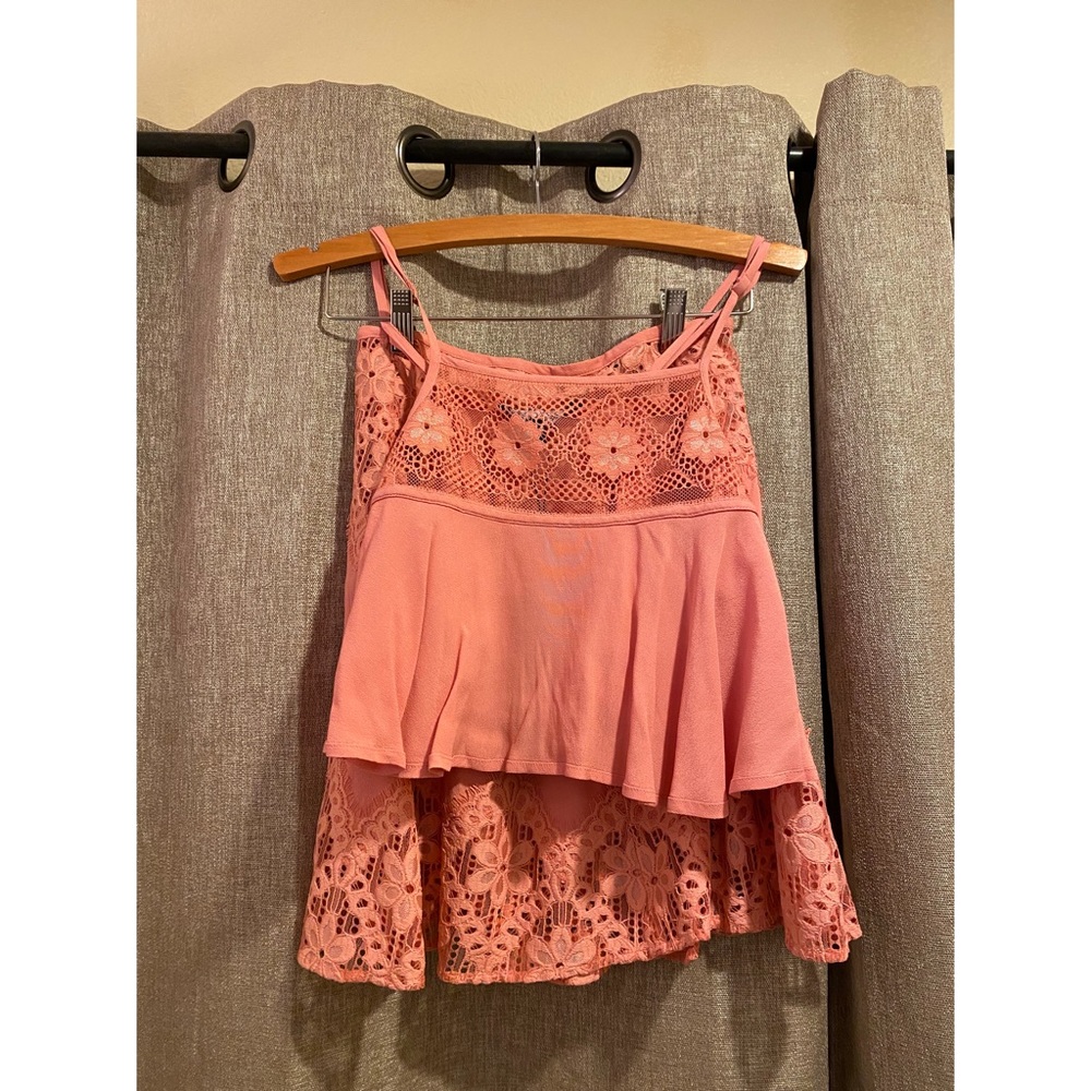 NWT For Love & Lemons 2-piece Pink Floral Skirt and Top